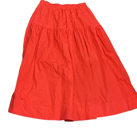 Abercrombie & Fitch Coral Orange A-Line Beach Boho Full Skirt Size Medium - Picture 7 of 9